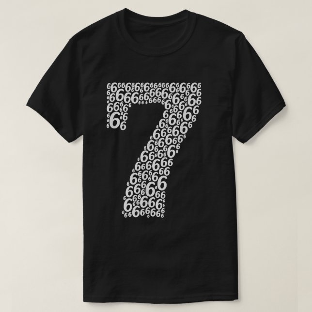 67 Meme Nummer Sieben aus Sechsen T-Shirt (Design vorne)