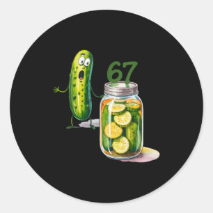 67 Meme Pickle Überraschung Ein Glas Geschnittene Runder Aufkleber