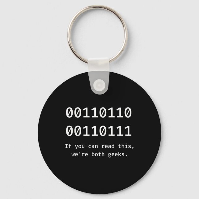 67 Meme Programmierer Binärcode Funny Six Seven Pr Schlüsselanhänger (Vorderseite)