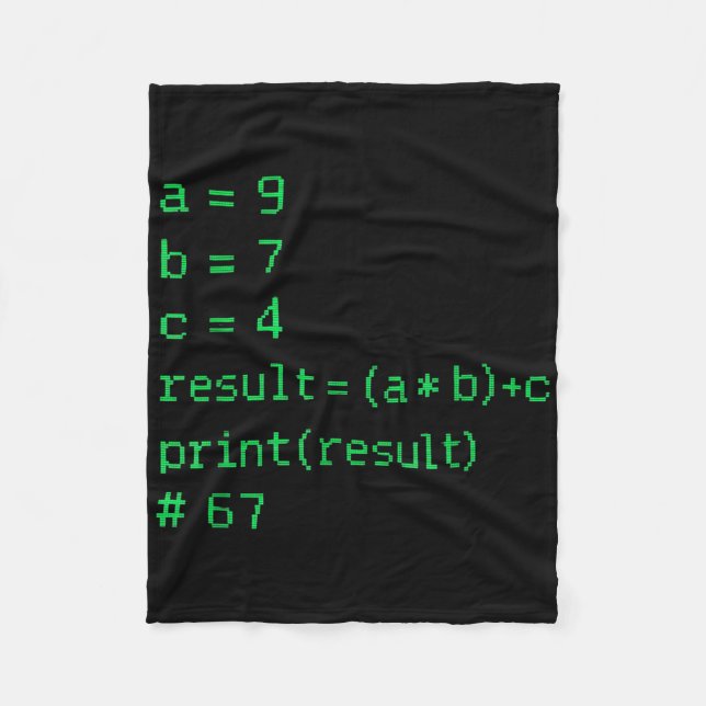67 Meme Python-Code Ergebnis Geek Humor Six Seven  Fleecedecke (Vorderseite)