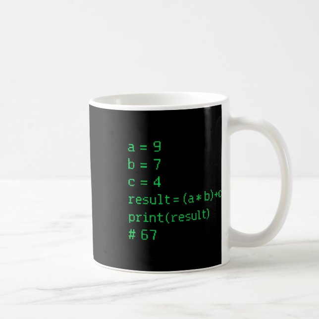 67 Meme Python Code Result Geek Humor Six Seven Pr Kaffeetasse (Rechts)