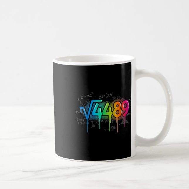 67 Meme Quadratwurzel 4489 Drip Six Seven Mathe-Le Kaffeetasse (Rechts)