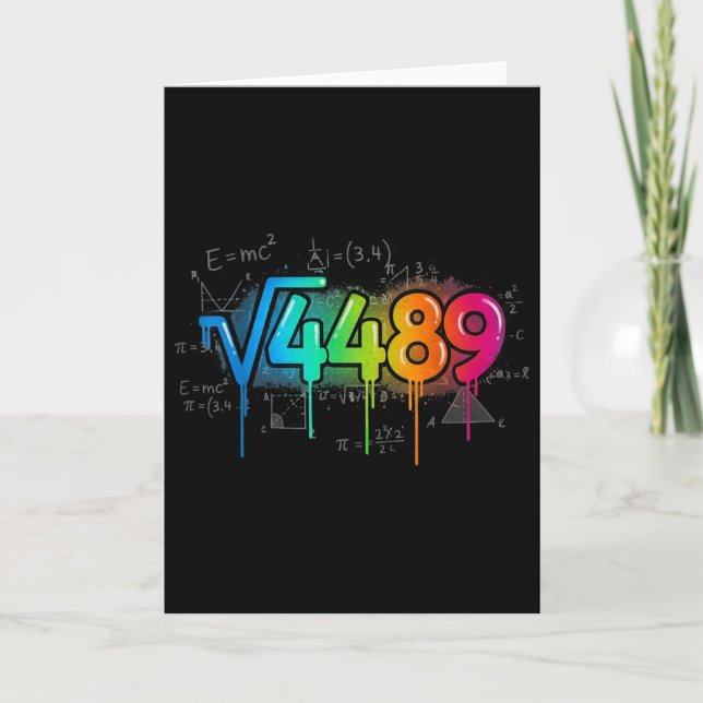 67 Meme Quadratwurzel 4489 Drip Six Seven Mathe-Le Karte (Vorderseite)