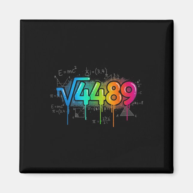 67 Meme Quadratwurzel 4489 Drip Six Seven Mathe-Le Magnet (Vorne)