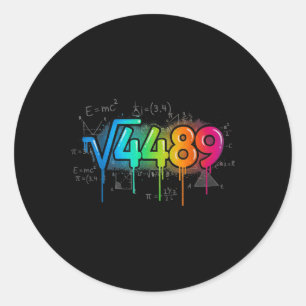 67 Meme Quadratwurzel 4489 Drip Six Seven Mathe-Le Runder Aufkleber