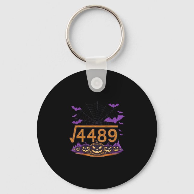 67 Meme Quadratwurzel 4489 Slang Mathe Halloween K Schlüsselanhänger (Vorderseite)