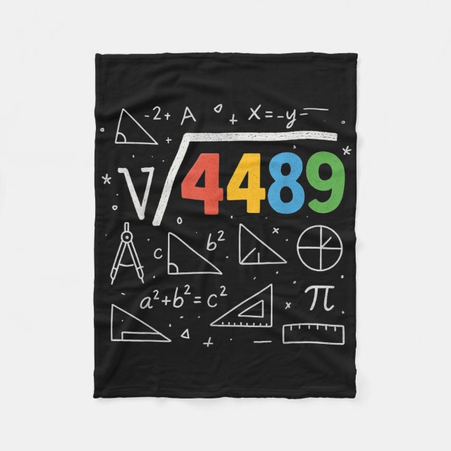 67 Meme Quadratwurzel 4489 Slang Sechs Sieben Math Fleecedecke (Vorderseite)