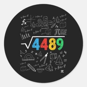 67 Meme Quadratwurzel 4489 Slang Sechs Sieben Math Runder Aufkleber