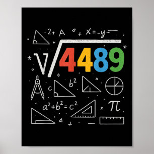 67 Meme Quadratwurzel 4489 Slang Six Seven Mathele Poster