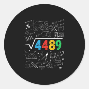 67 Meme Quadratwurzel 4489 Slang Six Seven Mathele Runder Aufkleber