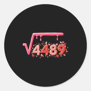 67 Meme Quadratwurzel 4489 Slang Valentinstag Math Runder Aufkleber