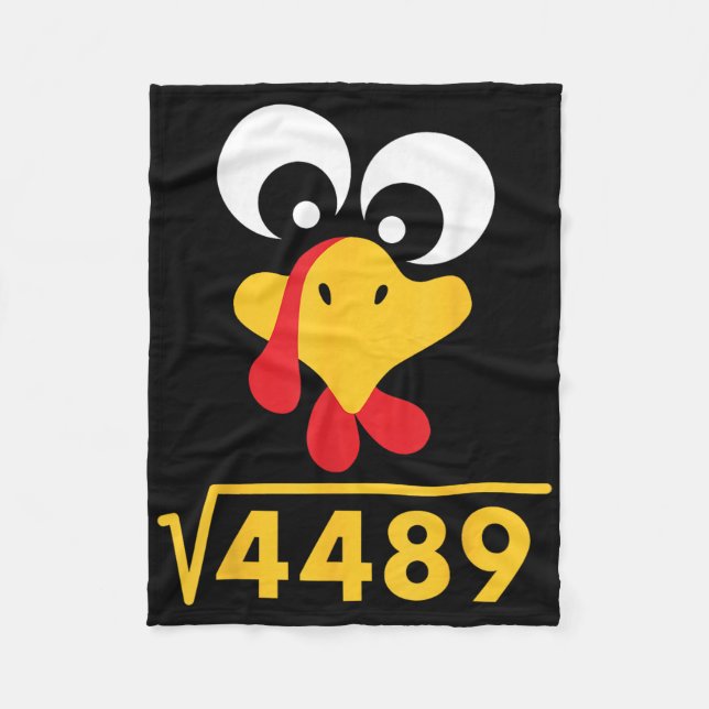 67 Meme Quadratwurzel 4489 Truthahn Erntedankfest  Fleecedecke (Vorderseite)
