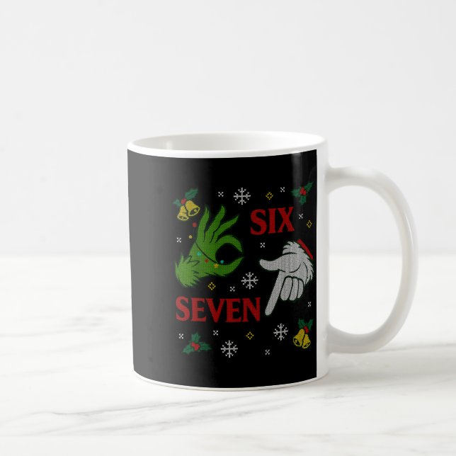 67 Meme Santa Hands Christmas Ugly Sweater Xmas Ce Kaffeetasse (Rechts)