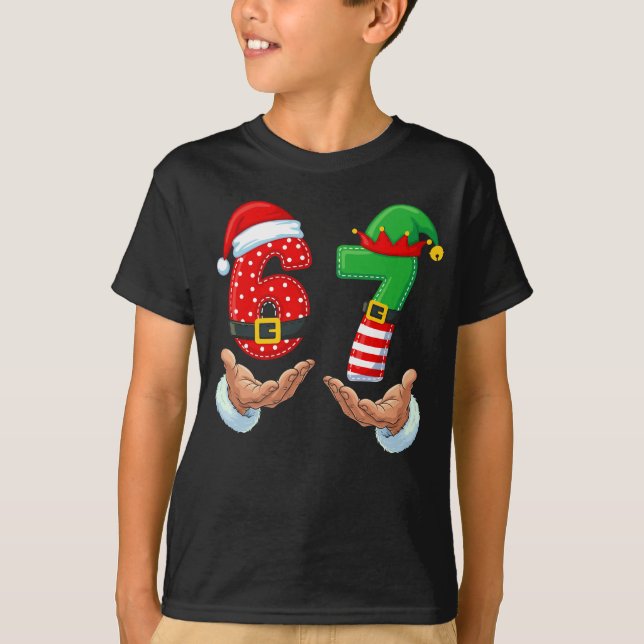 67 Meme Santas Hände  T-Shirt (Vorderseite)