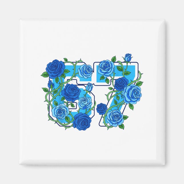 67 Meme Schule Wildblumen Blumen Farbige Blumen Magnet (Vorne)
