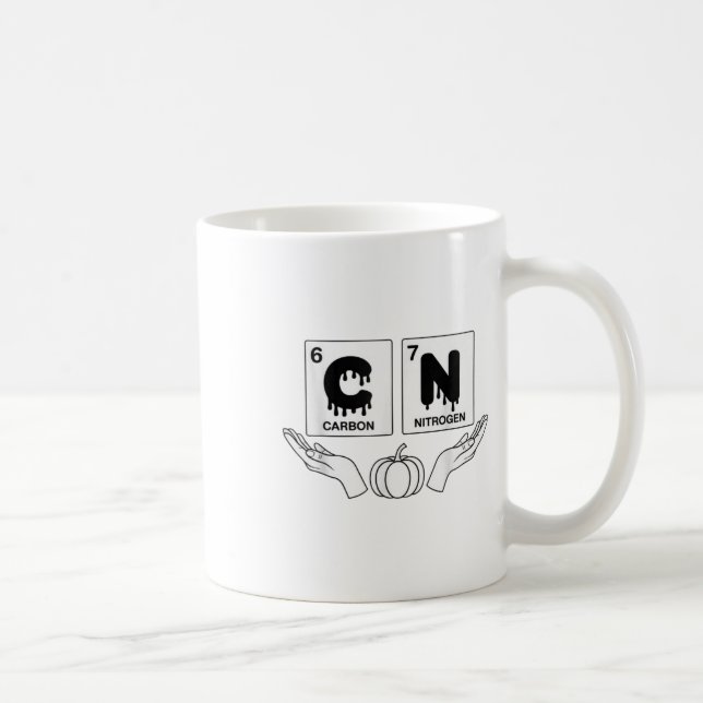 67 Meme Science Chemistry Funny Pumpkin Art Nerd J Kaffeetasse (Rechts)