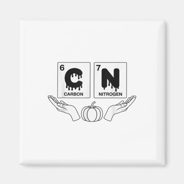 67 Meme Science Chemistry Funny Pumpkin Art Nerd J Magnet (Vorne)