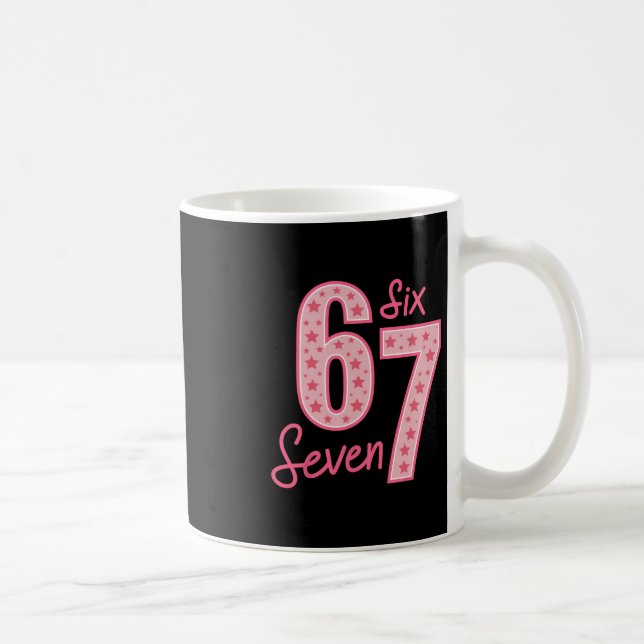 67 Meme Sechs Sieben 1  Kaffeetasse (Rechts)