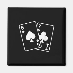 67 Meme Sechs Sieben 6–7 Lustige Spielkarten Magnet