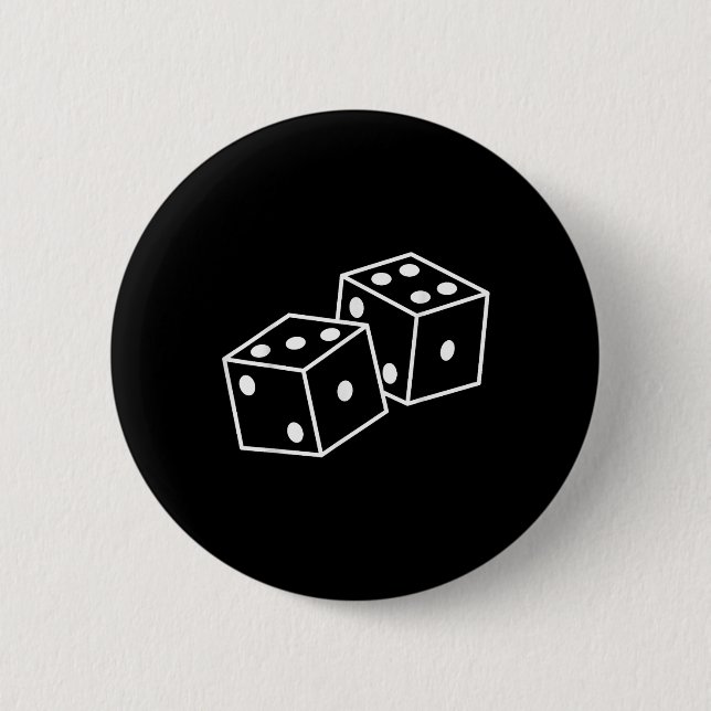 67 Meme Sechs Sieben 6–7 Lustige Würfel  Button (Vorderseite)