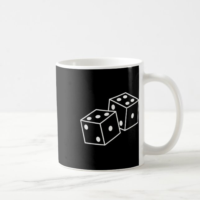 67 Meme Sechs Sieben 6–7 Lustige Würfel  Kaffeetasse (Rechts)