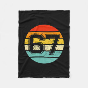 67 Meme Sechs Sieben 6 7 Meme Lustige Zahl Vintage Fleecedecke