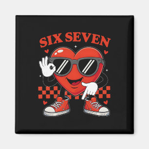67 Meme Sechs Sieben 6 7 Valentinstag Herz Jungen Magnet