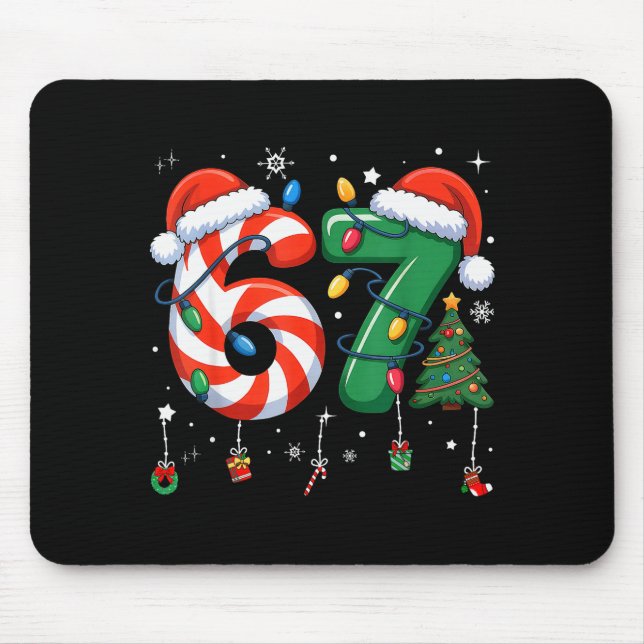 67 Meme Sechs Sieben Für Kinder Frauen Männer Jung Mousepad (Vorne)