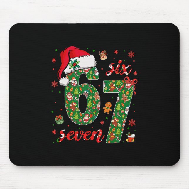 67 Meme Sechs Sieben Für Kinder Frauen Männer Jung Mousepad (Vorne)