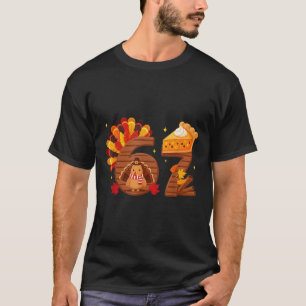67 Meme Sechs Sieben Lustiger Kürbiskuchen Truthah T-Shirt