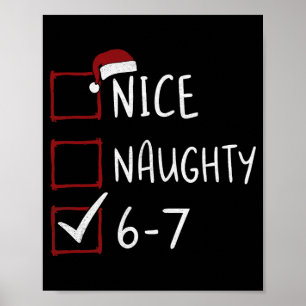 67 Meme Sechs Sieben Männer Jungen Weihnachten 6-7 Poster