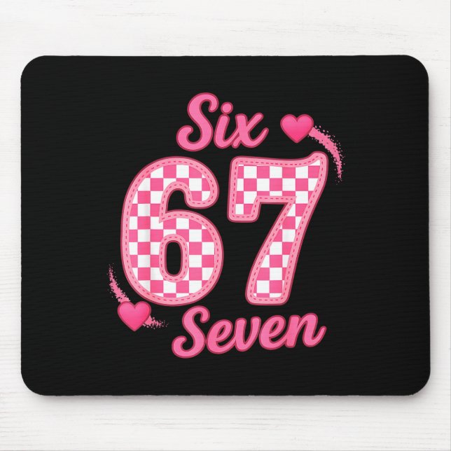 67 Meme Sechs Sieben  Mousepad (Vorne)