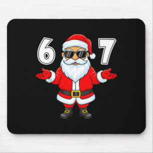 67 Meme Sechs Sieben Nummer 6 7 Lustiger Santa Xma Mousepad