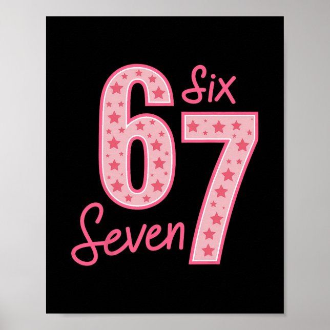 67 Meme Sechs Sieben  Poster (Vorne)