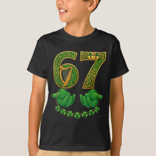 67 Meme Shamrocks Six Seven Shamrocks 6-7 St. Patr T-Shirt