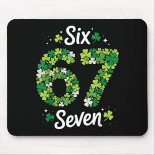 67 Meme Shamrocks St. Patricks Tag 6-7 Kinder Mädc Mousepad