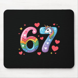 67 Meme-Shirt Nummer Lustig Sechs Sieben 6 7 Mousepad