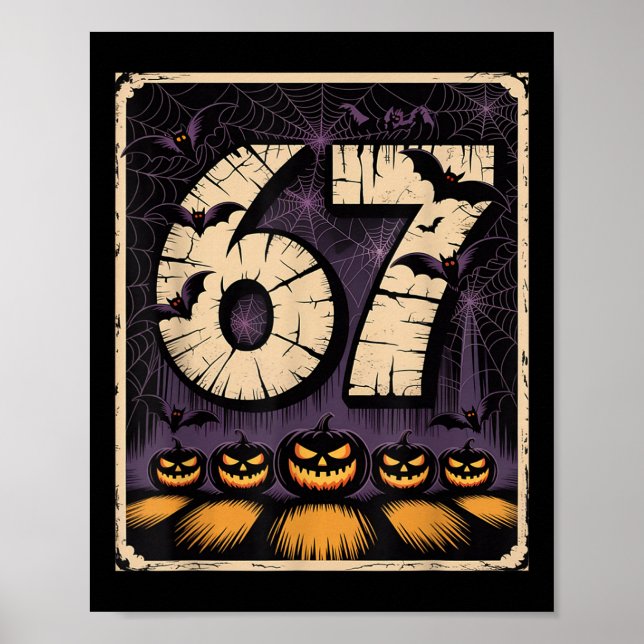 67 Meme-Shirt  Poster (Vorne)