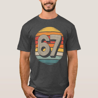 67 Meme Si Seven 6 7 Meme Lustige Zahl Vintage fri T-Shirt