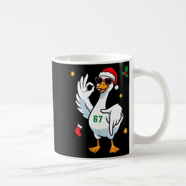 67 Meme Silly Goose 6 7 Funny Six Seven Christmas  Kaffeetasse (Rechts)