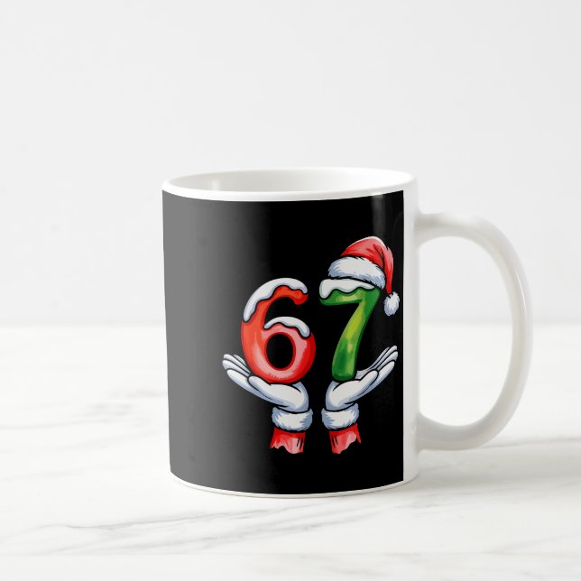 67 Meme Six Seven 67 Christmas  Kaffeetasse (Rechts)