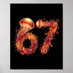67 Meme Six Seven 6 7 Humor Qualle Erntedankfest Poster