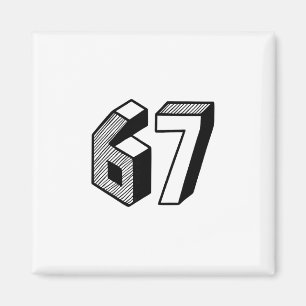 67 Meme Six Seven 6-7 Lustiger Internet-Witz Viral Magnet