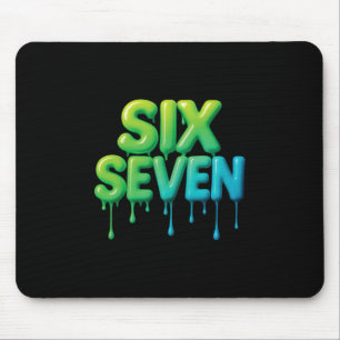 67 Meme Six Seven 6-7 Lustiger Internet-Witz Viral Mousepad