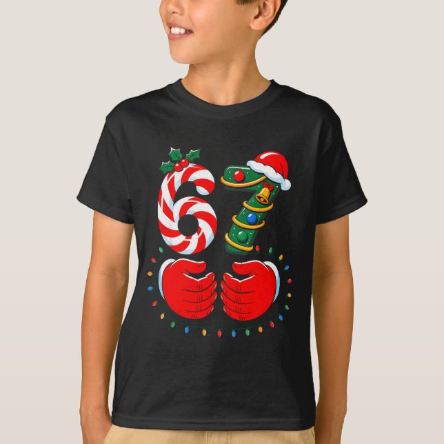 67 Meme Six Seven 6 7 Shirt Funny Christmas Boys G (Vorderseite)