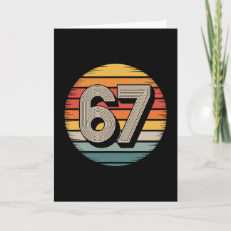 67 Meme Six Seven 6 7 T-Shirt Meme Lustige Zahl Vi Karte