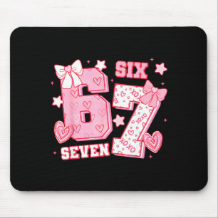 67 Meme Six Seven 6 7 Valentinstage Mousepad