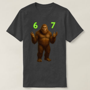 67 Meme Six Seven Bruh Bigfoot   Benutzerdefiniert T-Shirt