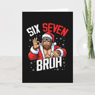 67 Meme Six Seven Bruh Bigfoot Santa 6 7 Lustig Ch Karte