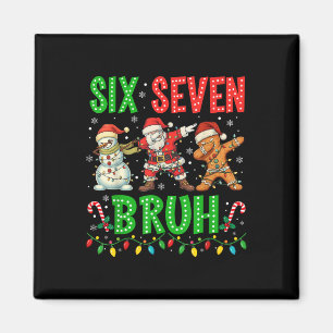 67 Meme Six Seven Bruh Dabbing Weihnachtsmann 6 7 Magnet